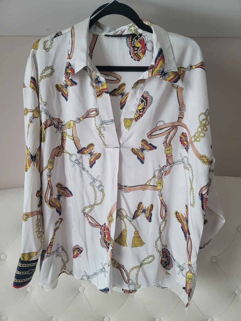 Zara SzXL Butterfly Longsleeve Top
